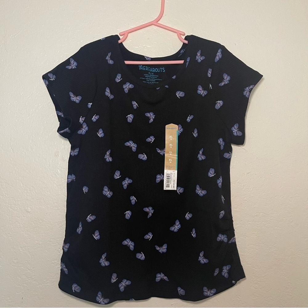 The Children's Place Black Butterfly Print Kids Top